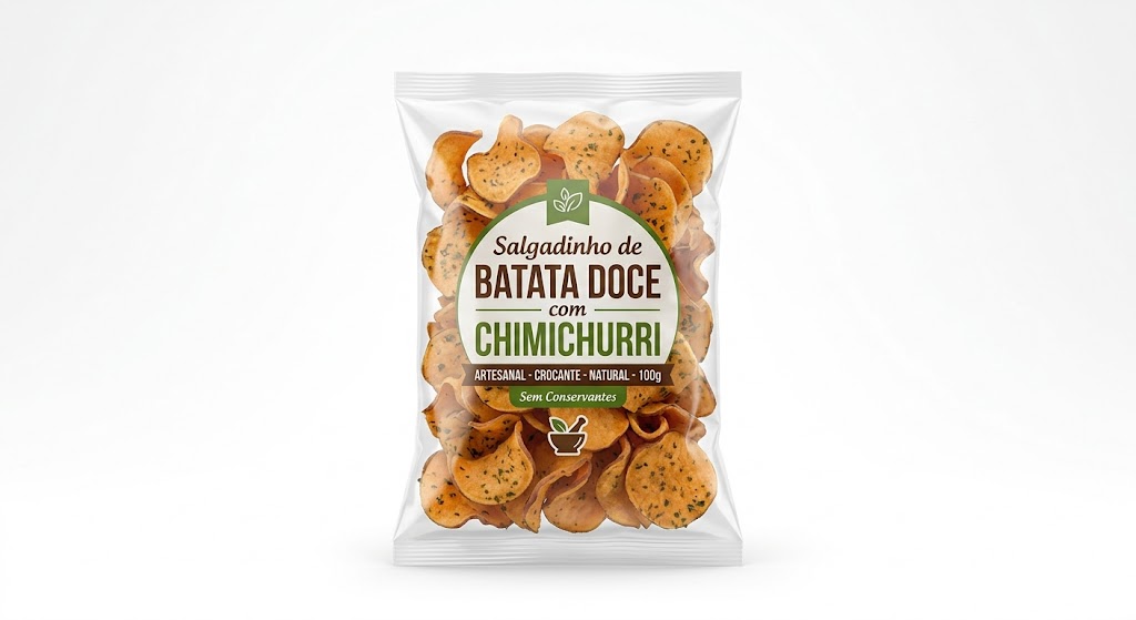 Salgadinho de Batata Doce com Chimichurri